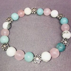 Natural crystal gemstone 8mm beaded braclet